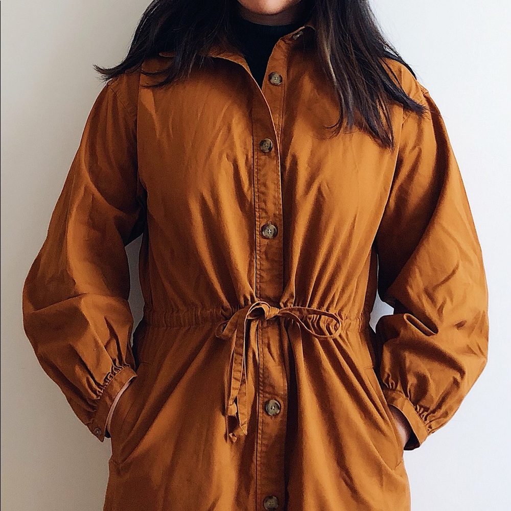 uniqlo x jw anderson collab trench dress